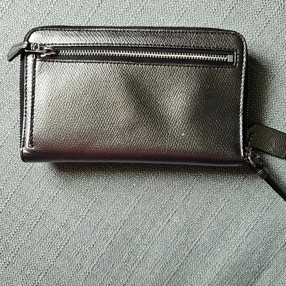 Coach Shimmering Silver Wristlet - Picture 3 of 4